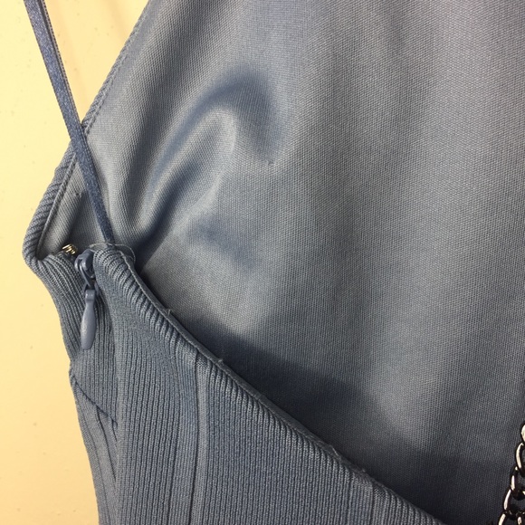 Topshop Chain Halter Ribbed Mini Dress - Picture 7 of 7